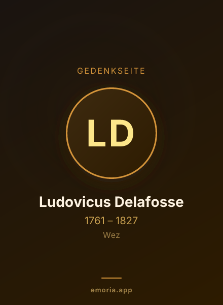 Gedenkportrait von Ludovicus Delafosse