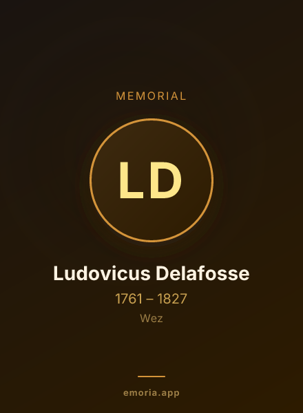 Memorial portrait of Ludovicus Delafosse
