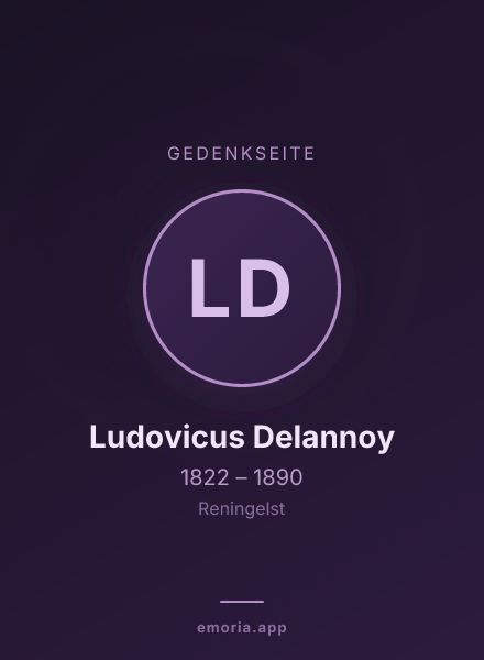 Gedenkportrait von Ludovicus Delannoy