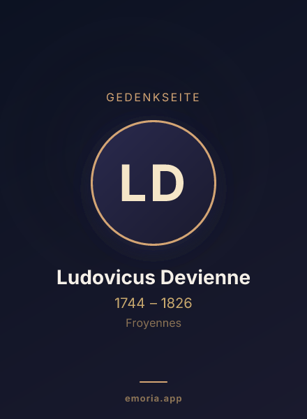 Gedenkportrait von Ludovicus Devienne