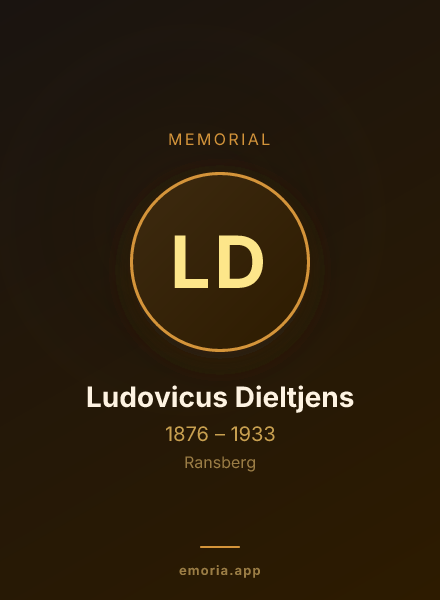 Memorial portrait of Ludovicus Dieltjens