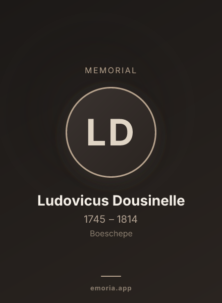 Memorial portrait of Ludovicus Dousinelle