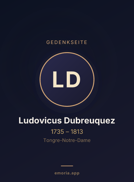 Gedenkportrait von Ludovicus Dubreuquez