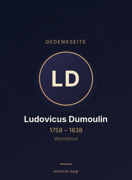 Gedenkportrait von Ludovicus Dumoulin
