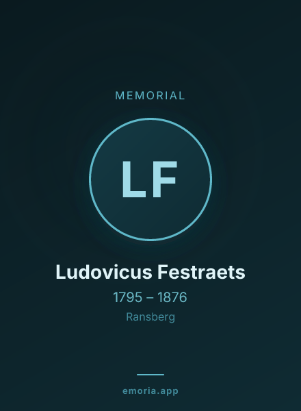 Memorial portrait of Ludovicus Festraets