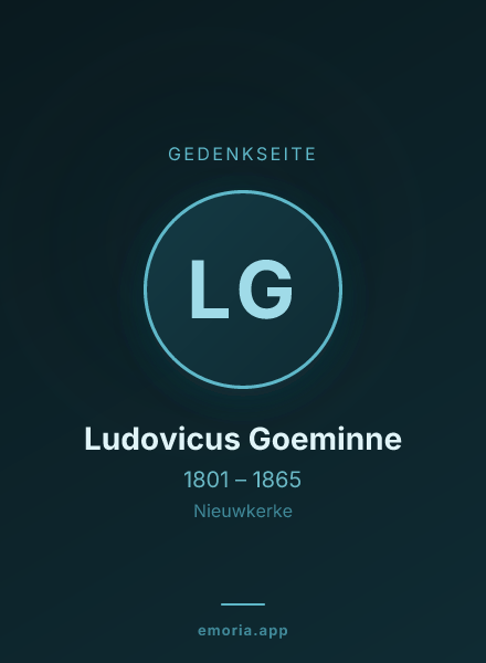Gedenkportrait von Ludovicus Goeminne