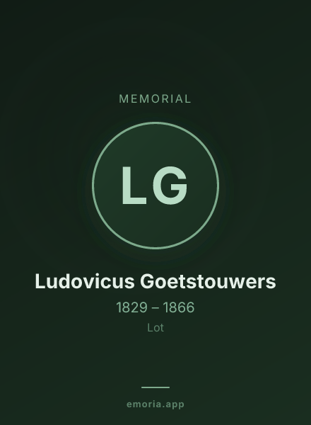 Memorial portrait of Ludovicus Goetstouwers