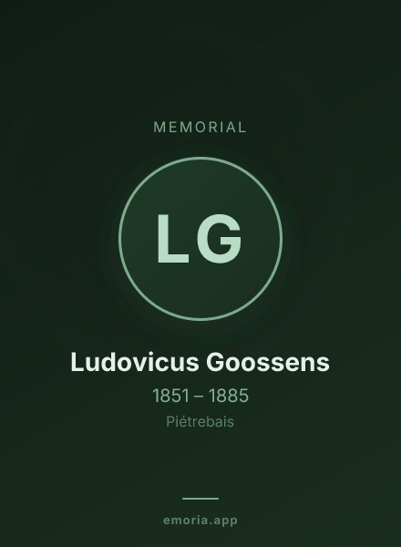Memorial portrait of Ludovicus Goossens