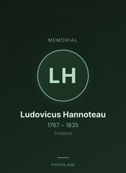 Memorial portrait of Ludovicus Hannoteau