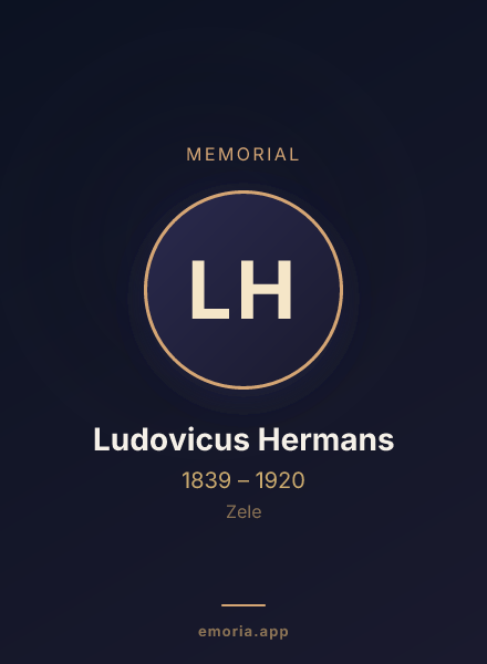Memorial portrait of Ludovicus Hermans