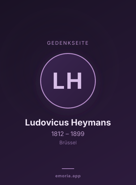 Gedenkportrait von Ludovicus Heymans