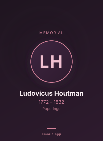 Memorial portrait of Ludovicus Houtman