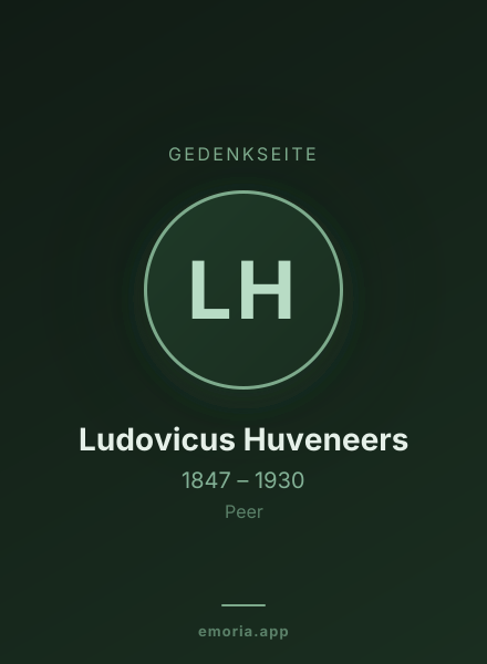 Gedenkportrait von Ludovicus Huveneers