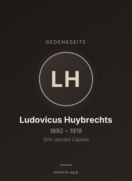 Gedenkportrait von Ludovicus Huybrechts