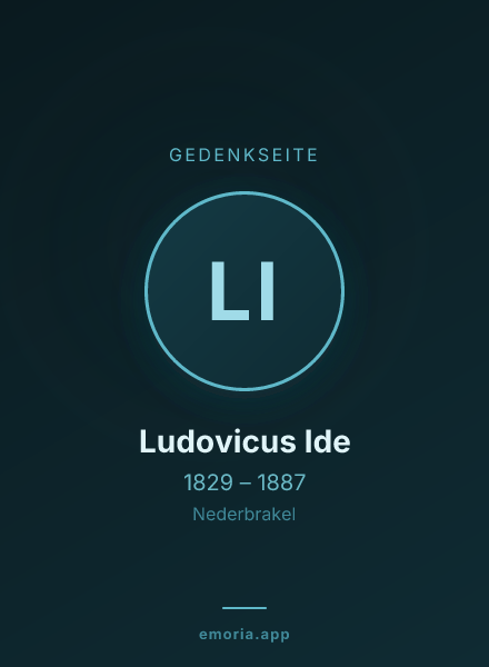 Gedenkportrait von Ludovicus Ide