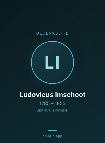 Gedenkportrait von Ludovicus Imschoot
