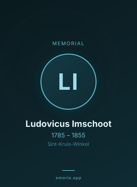 Memorial portrait of Ludovicus Imschoot