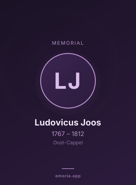 Memorial portrait of Ludovicus Joos