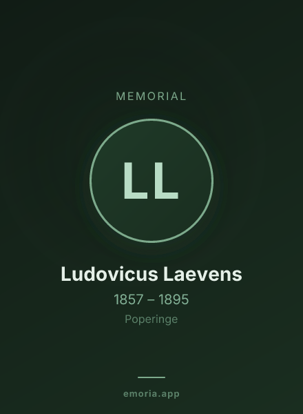 Memorial portrait of Ludovicus Laevens