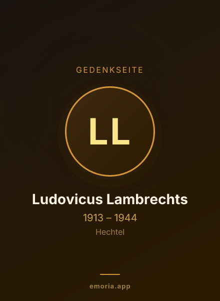 Gedenkportrait von Ludovicus Lambrechts