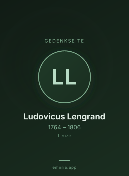 Gedenkportrait von Ludovicus Lengrand