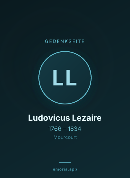 Gedenkportrait von Ludovicus Lezaire