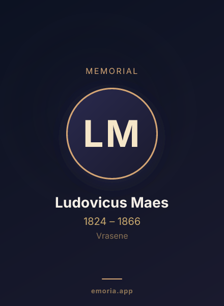 Memorial portrait of Ludovicus Maes
