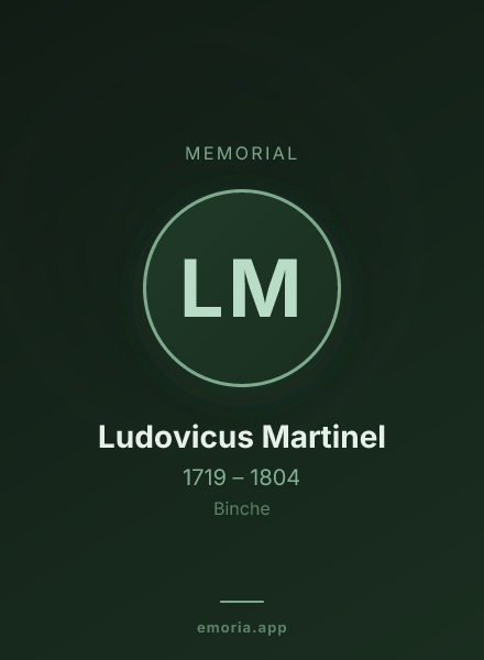 Memorial portrait of Ludovicus Martinel