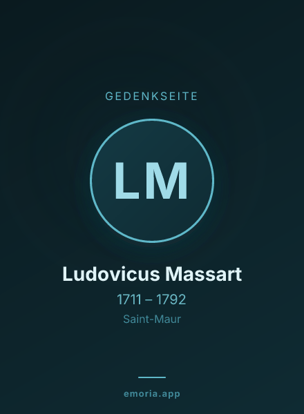 Gedenkportrait von Ludovicus Massart
