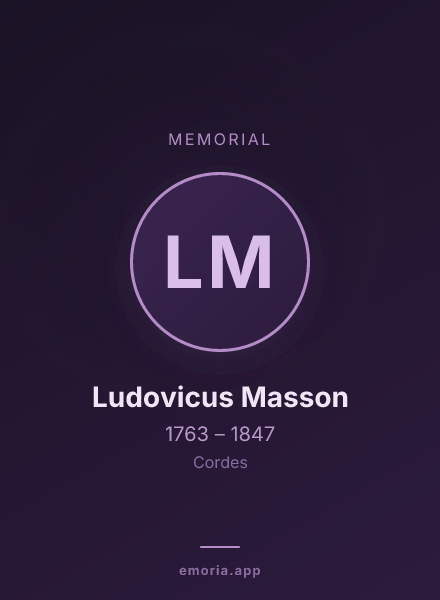Memorial portrait of Ludovicus Masson