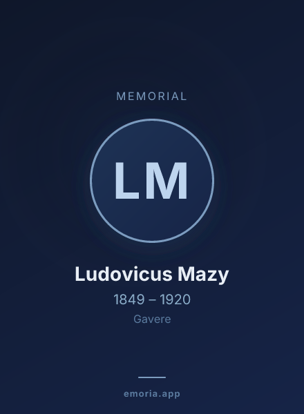 Memorial portrait of Ludovicus Mazy