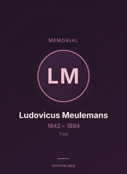Memorial portrait of Ludovicus Meulemans