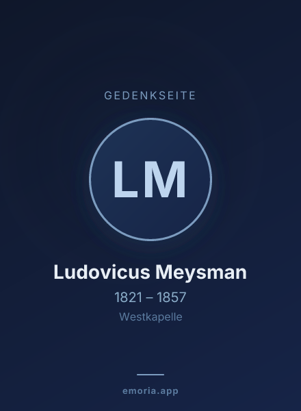 Gedenkportrait von Ludovicus Meysman