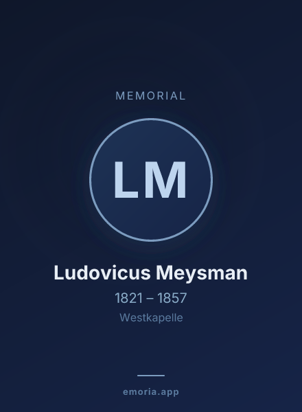 Memorial portrait of Ludovicus Meysman
