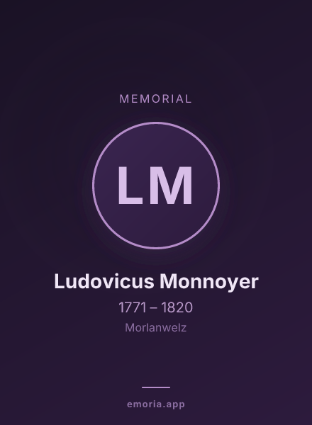 Memorial portrait of Ludovicus Monnoyer