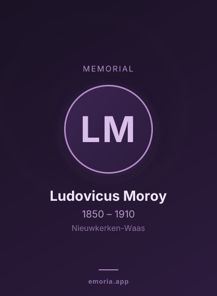 Memorial portrait of Ludovicus Moroy