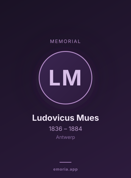 Memorial portrait of Ludovicus Mues