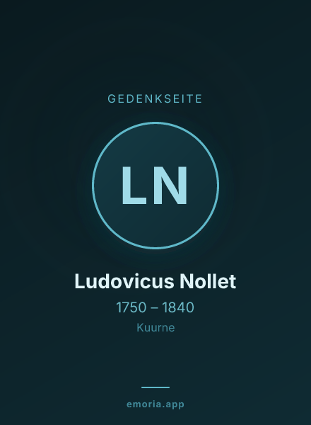 Gedenkportrait von Ludovicus Nollet