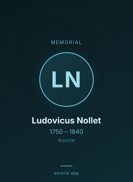 Memorial portrait of Ludovicus Nollet