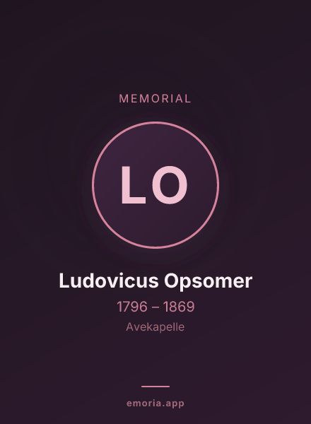 Memorial portrait of Ludovicus Opsomer