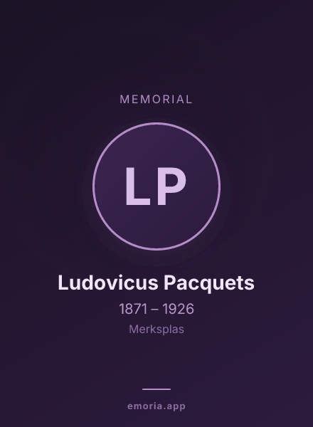 Memorial portrait of Ludovicus Pacquets