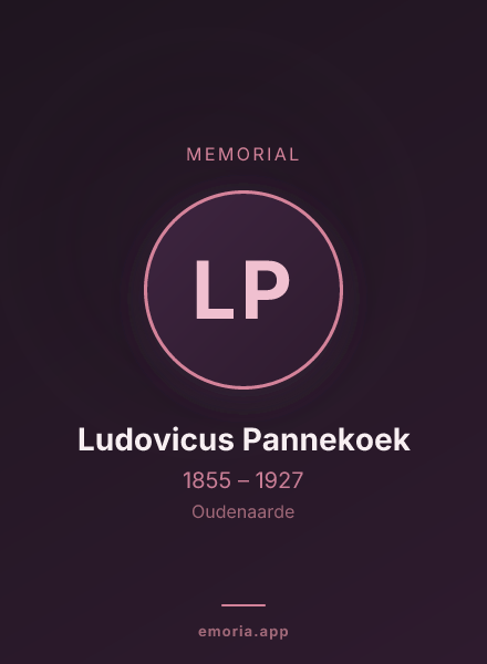 Memorial portrait of Ludovicus Pannekoek