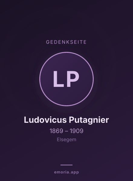Gedenkportrait von Ludovicus Putagnier