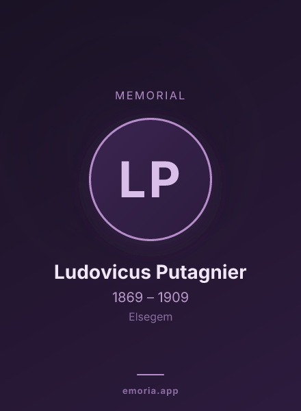 Memorial portrait of Ludovicus Putagnier