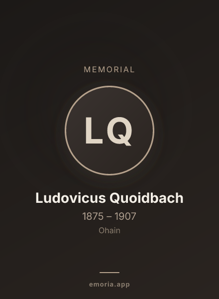 Memorial portrait of Ludovicus Quoidbach