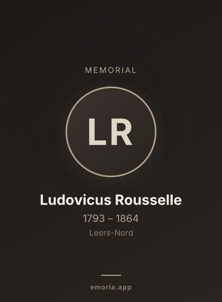 Memorial portrait of Ludovicus Rousselle