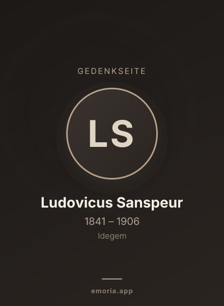 Gedenkportrait von Ludovicus Sanspeur