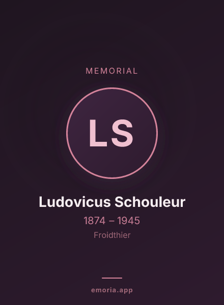 Memorial portrait of Ludovicus Schouleur