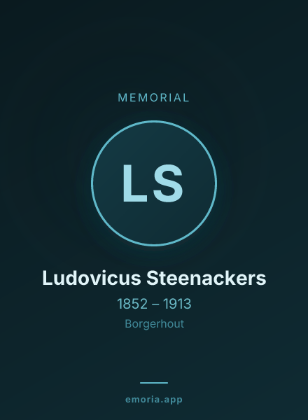 Memorial portrait of Ludovicus Steenackers