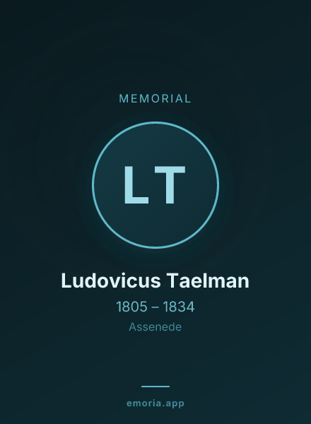 Memorial portrait of Ludovicus Taelman